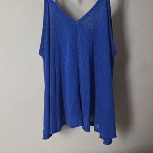 Guess Royal Blue Gauzy Swing Tank Top